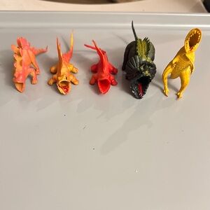 Vintage Hong Kong Hollow Body Screamers Dinosaurs Set Of 5